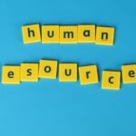 Human Resources spelled out with letter tiles