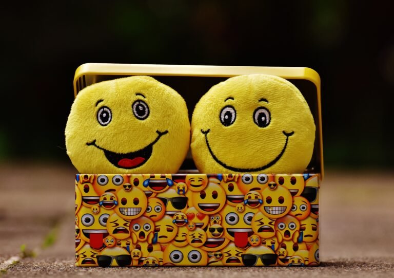 Plush toys showing feelings and emotions.